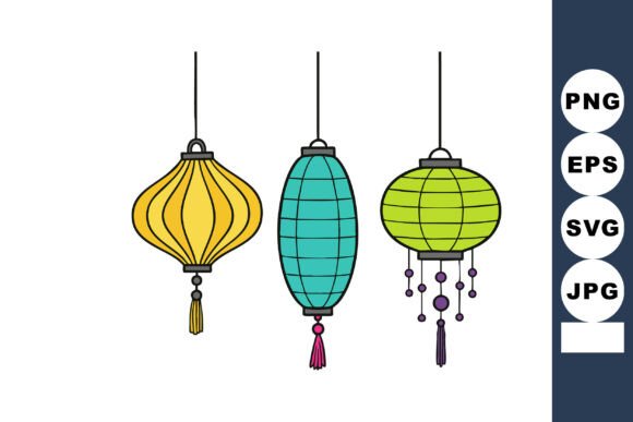 Brighten Your World: The Art and Utility of Colorful Hanging Lantern Illustrations