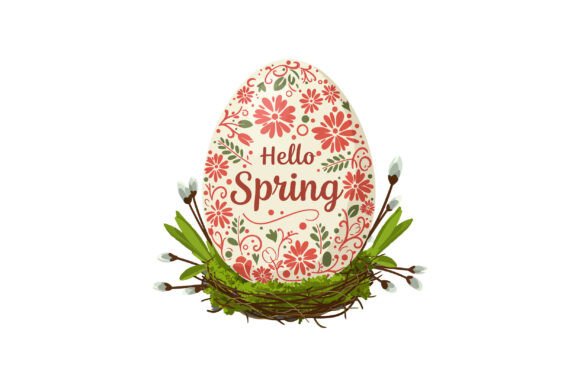 Bringing Spring to Life with a Colorful Decorative Egg with Floral Patterns