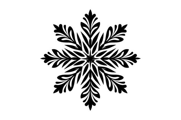 Decorative Snowflake Silhouette: A Winter Design Essential
