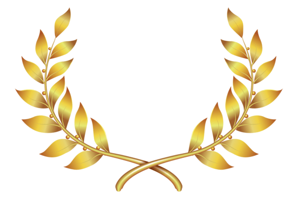 Elevate Designs with a Golden Laurel Wreath