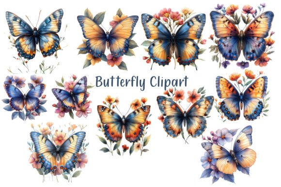 Elevate Designs with Decorative Beauty Butterfly Clipart
