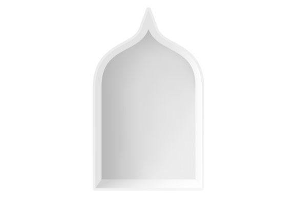 Elevating Architectural Presentations with the Decorative Arch Window Mockup White Ara