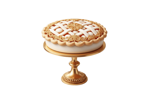 Elevating Autumn Creativity: The Art of the Elegant Decorative Pie on a Gold Stand