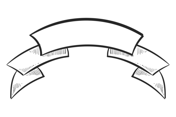 Elevating Brand Identity with Decorative Ribbon Drawing: Blank Label E Templates