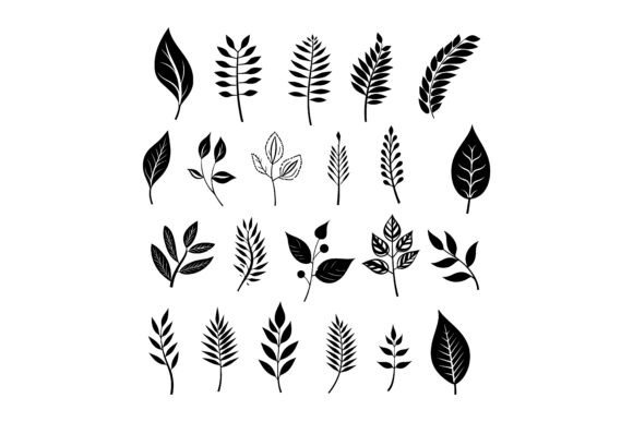 Elevating Design Projects with a Minimalist Decorative Leaf Set