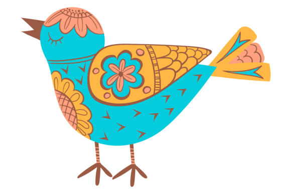 Elevating Your Designs with the Stylized Bird Decorative Boho Element W