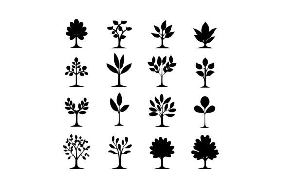 Mastering Visual Composition with Decorative Plant Design Silhouettes