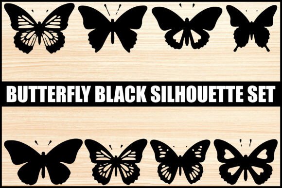 Mastering Your Designs with the Butterfly Black Vector Silhouette Set