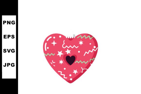 Playful Red Heart: Stars, Zigzags & Flat Design