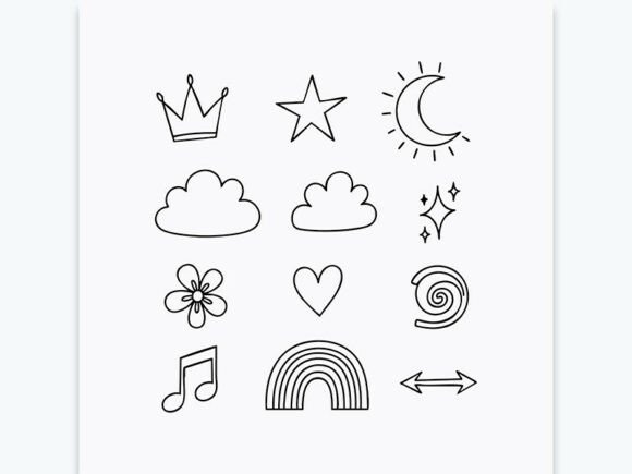Strategic Visual Communication: Leveraging Doodle Style Decorative Symbols Icons for Brand Clarity
