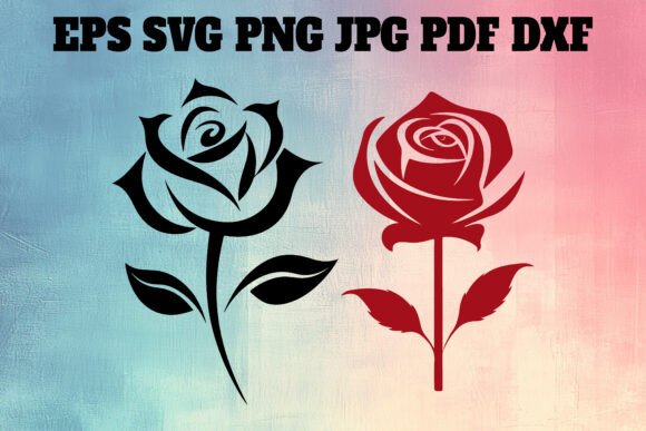 Stunning Decorative Rose Silhouette for Every Project