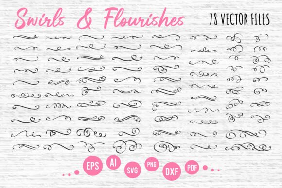 Swirls and Flourishes Clipart for Creative Projects