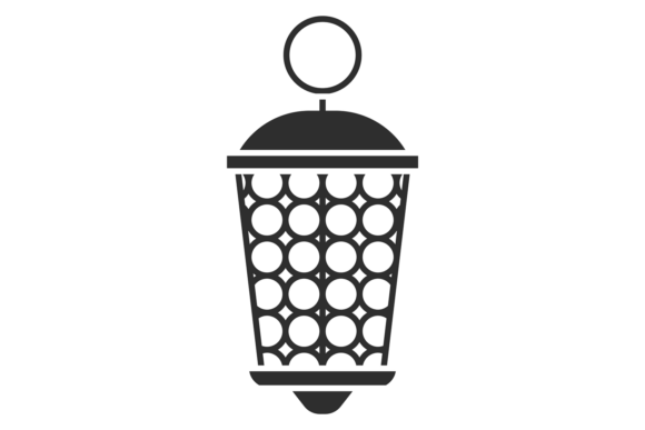 Turkish Lantern Black Icon: A Versatile Design Asset