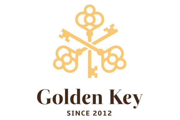 Unlocking Brand Potential with the Golden Key Emblem Decorative Business Logo