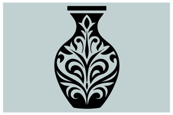 Unlocking Design Potential with the Decorative Vintage Vase Silhouette Icon