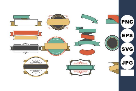 Vintage Banners & Ribbons: A Pastel Design Collection